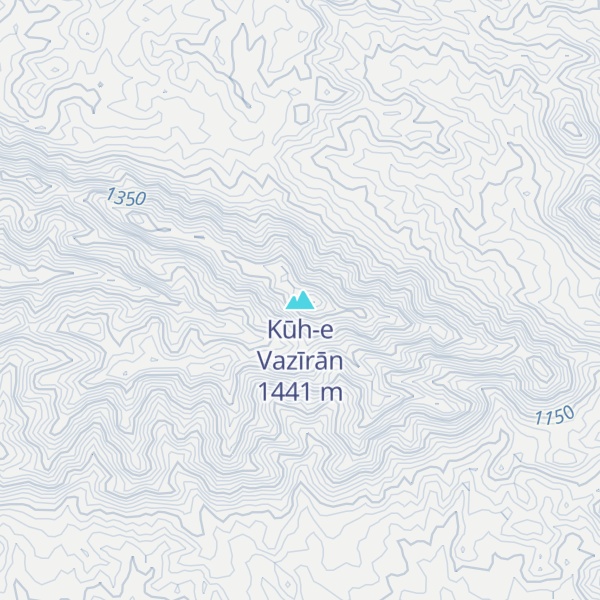 Map of Kūh-e Vazīrān