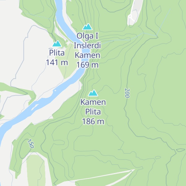 Map of Kamen Plita