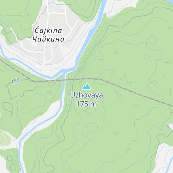 Map of Uzhovaya