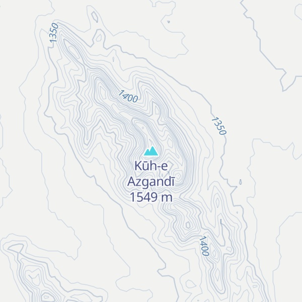 Map of Kūh-e Azgandī
