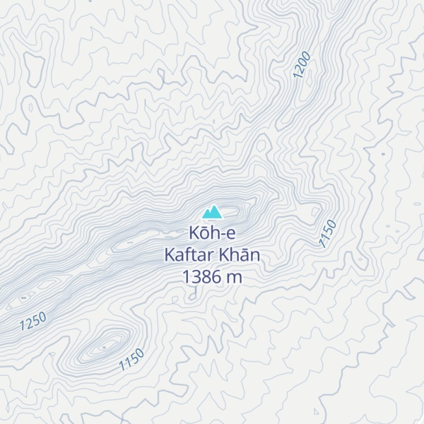 Map of Kōh-e Kaftar Khān