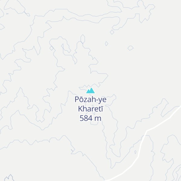 Map of Pōzah-ye Kharetī