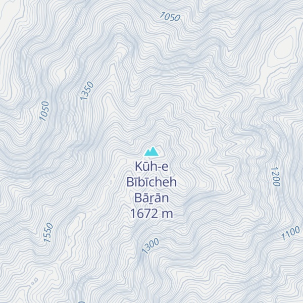 Map of Kūh-e Bībīcheh Bāṟān