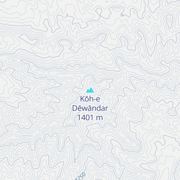 Map of Kōh-e Dēwāndar