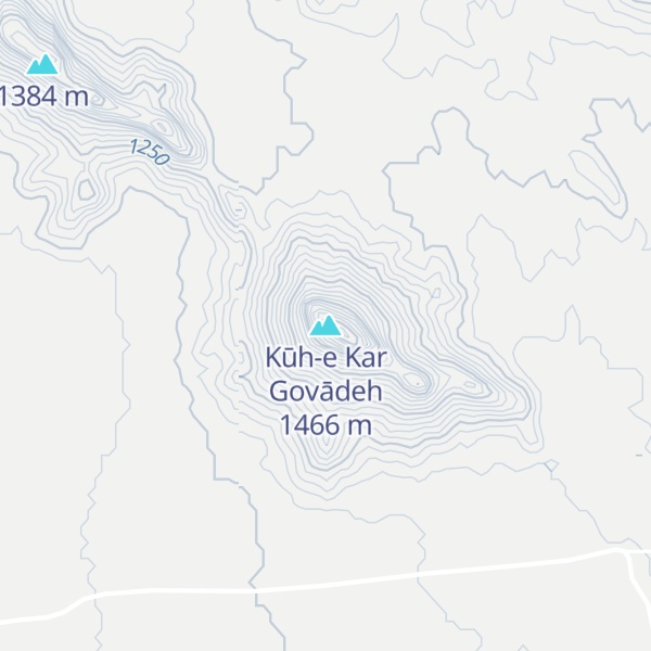 Map of Kūh-e Kar Govādeh