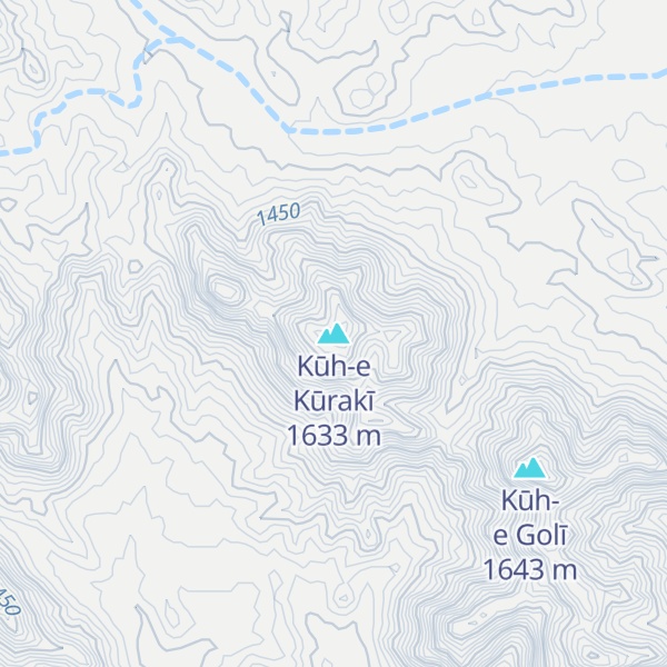 Map of Kūh-e Kūrakī