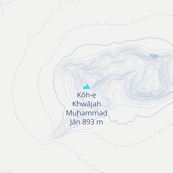 Map of Kōh-e Khwājah Muḩammad Jān