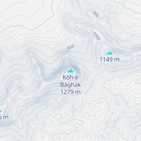 Map of Kōh-e Bāghak