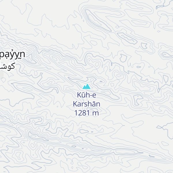 Map of Kūh-e Karshān