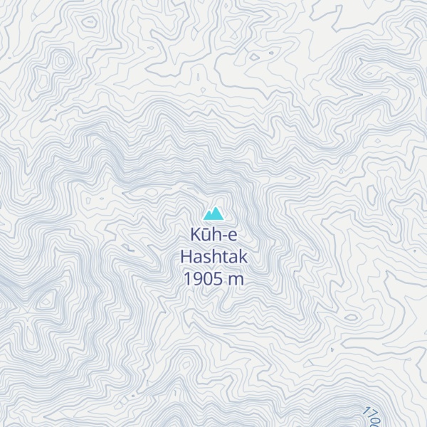 Map of Kūh-e Hashtak