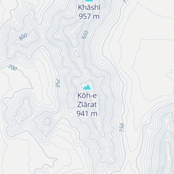 Map of Kōh-e Zīārat