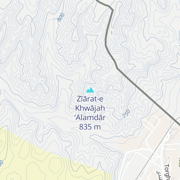 Map of Zīārat-e Khwājah ‘Alamdār