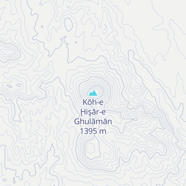 Map of Kōh-e Ḩişār-e Ghulāmān