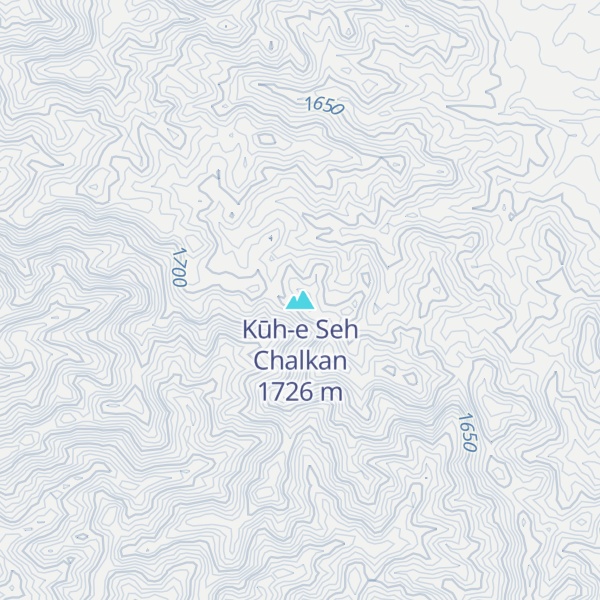 Map of Kūh-e Seh Chalkan
