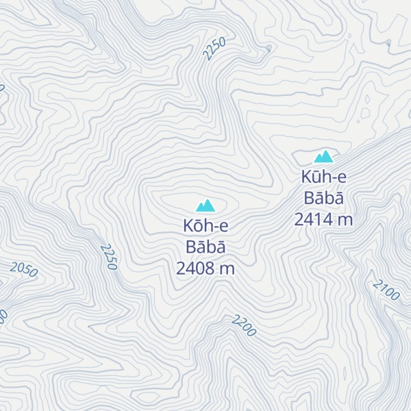 Map of Kōh-e Bābā