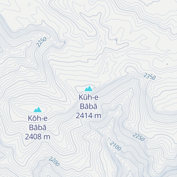 Map of Kūh-e Bābā
