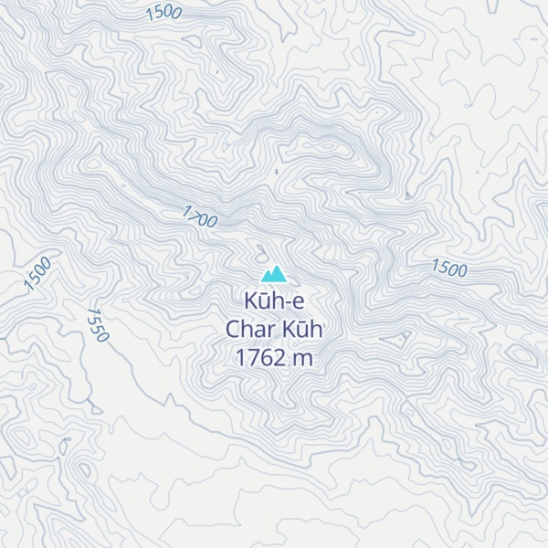 Map of Kūh-e Char Kūh