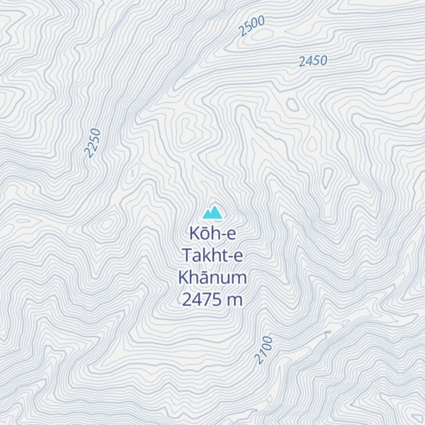 Map of Kōh-e Takht-e Khānum