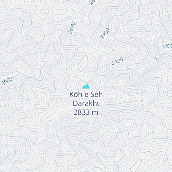 Map of Kōh-e Seh Darakht