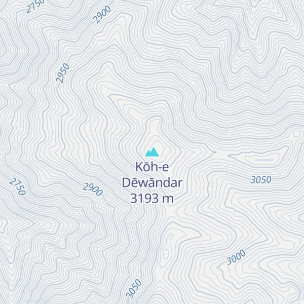Map of Kōh-e Dēwāndar