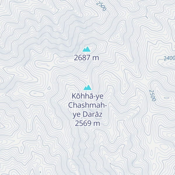 Map of Kōhhā-ye Chashmah-ye Darāz