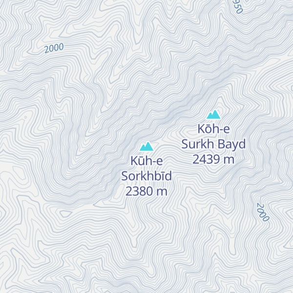 Map of Kūh-e Sorkhbīd