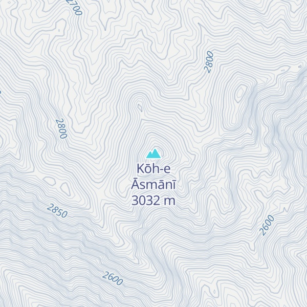 Map of Kōh-e Āsmānī