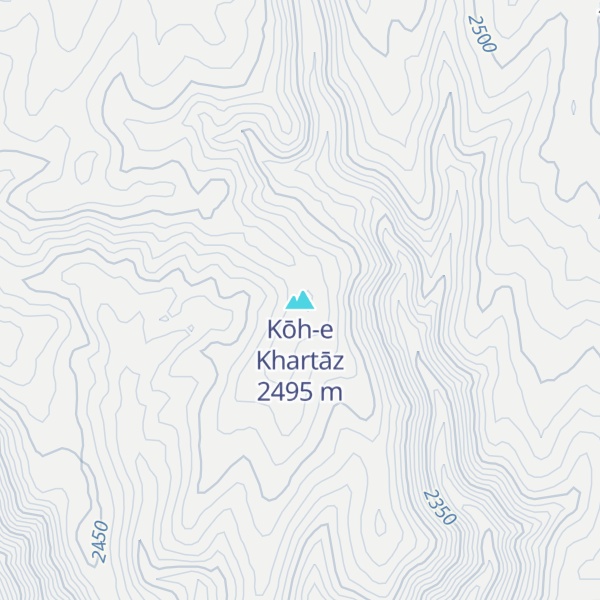 Map of Kōh-e Khartāz