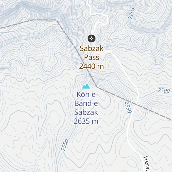 Map of Kōh-e Band-e Sabzak