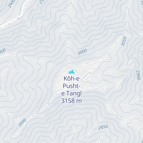 Map of Kōh-e Pusht-e Tangī