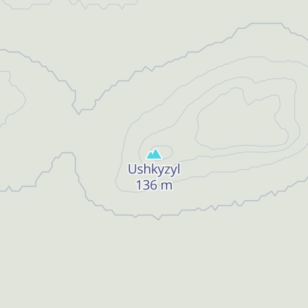 Map of Ushkyzyl