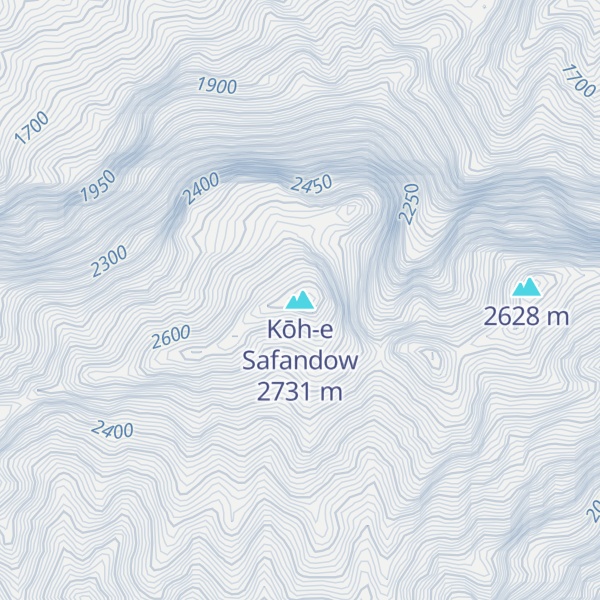 Map of Kōh-e Safandow