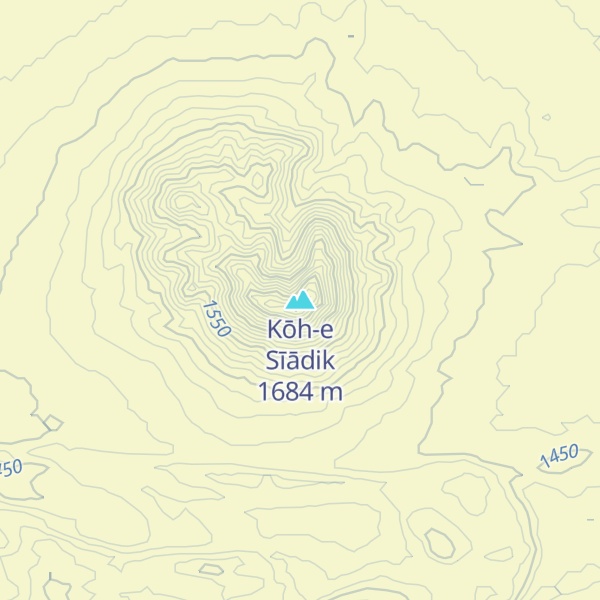 Map of Kōh-e Sīādik