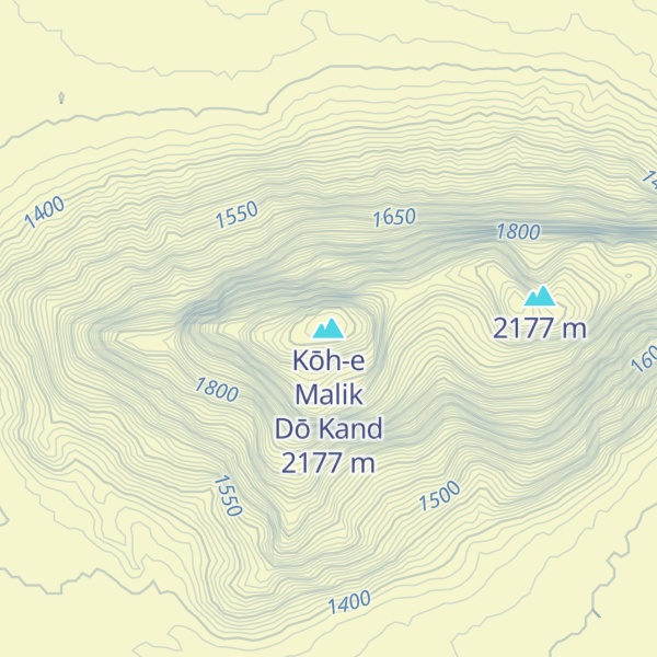 Map of Kōh-e Malik Dō Kand