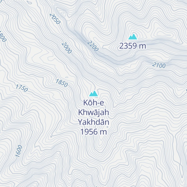 Map of Kōh-e Khwājah Yakhdān