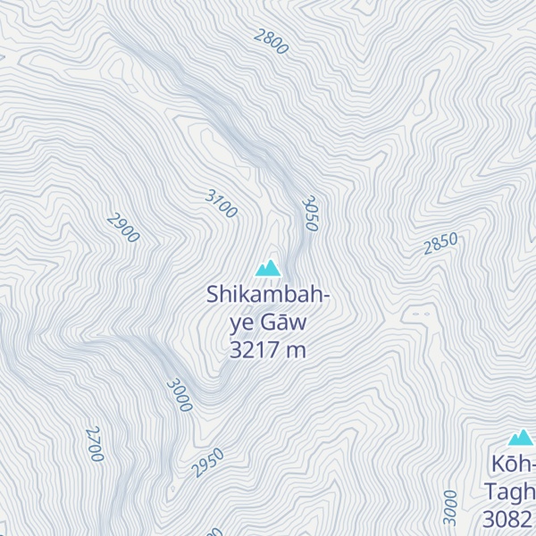 Map of Shikambah-ye Gāw