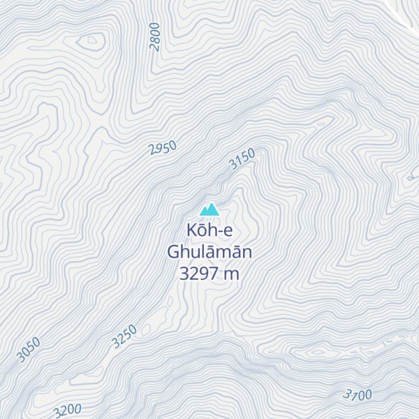 Map of Kōh-e Ghulāmān