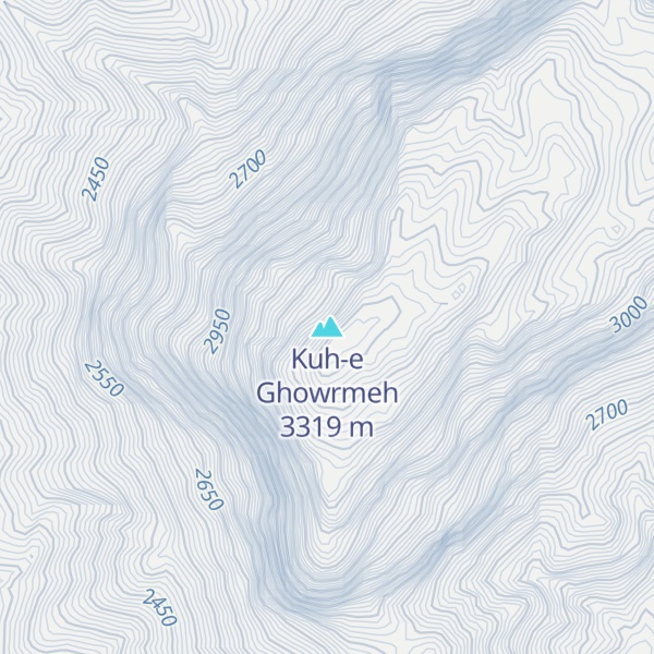 Map of Kuh-e Ghowrmeh