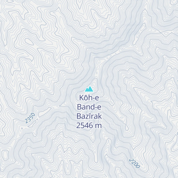 Map of Kōh-e Band-e Bazīrak