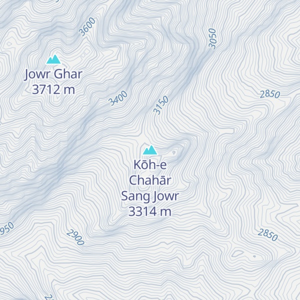 Map of Kōh-e Chahār Sang Jowr
