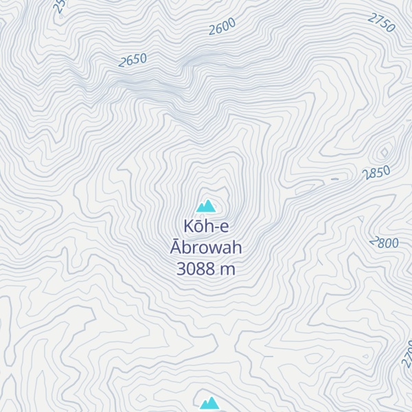 Map of Kōh-e Ābrowah