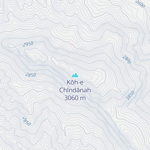 Map of Kōh-e Chīndānah