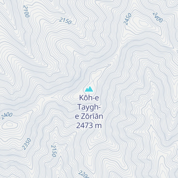 Map of Kōh-e Taygh-e Zōrīān