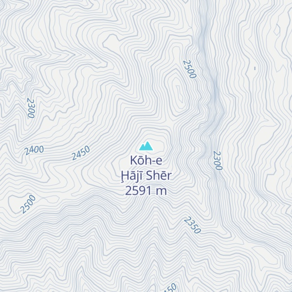 Map of Kōh-e Ḩājī Shēr