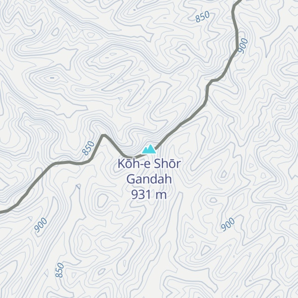 Map of Kōh-e Shōr Gandah