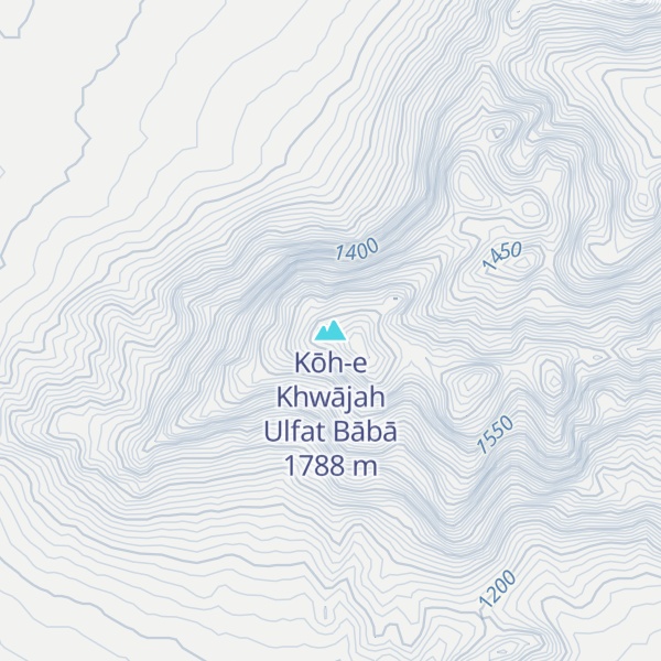 Map of Kōh-e Khwājah Ulfat Bābā