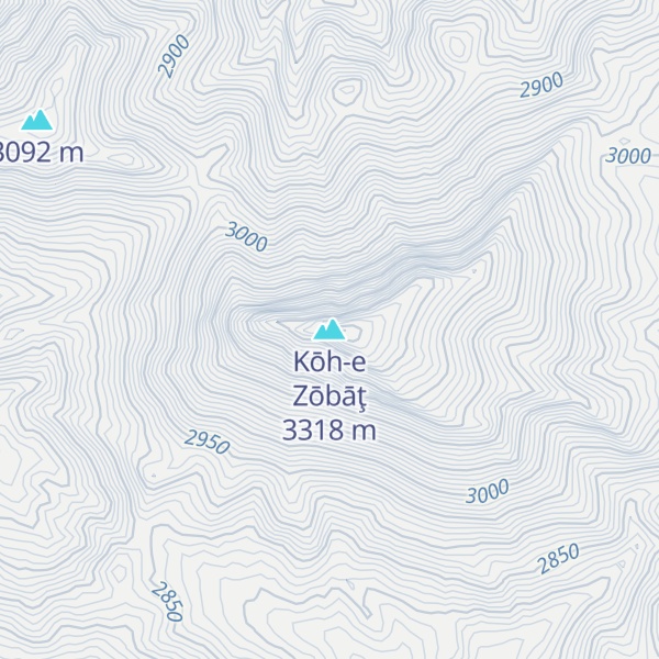 Map of Kōh-e Zōbāţ