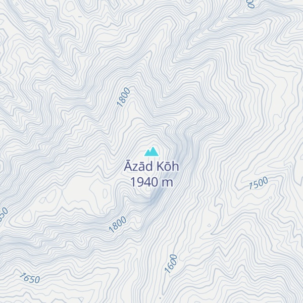 Map of Āzād Kōh