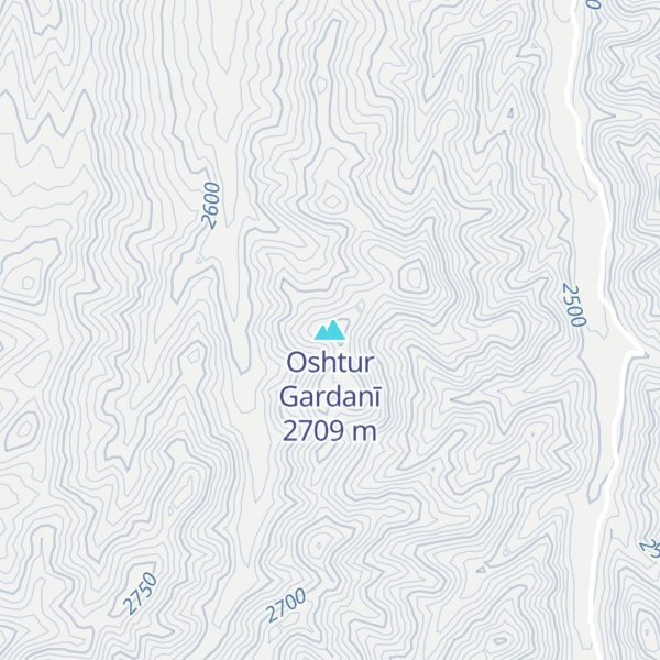 Map of Oshtur Gardanī