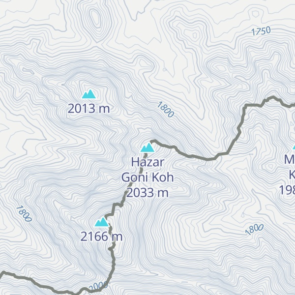 Map of Hazar Goni Koh